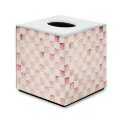 Rosy Check Glass Boutique Tissue Cover
