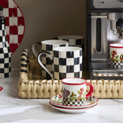 Royal Check Porcelain Mug