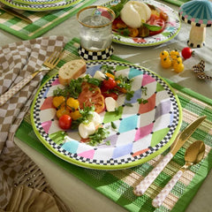 Palm Springs Melamine Dinner Plates, Set of 4