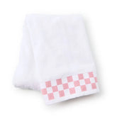 Bath Towel with Rose Check Border