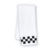 Hand Towel with Black Check Border
