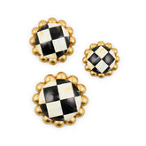 Mocha Check Magnets, Set of 3