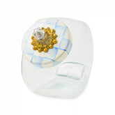 Sweets Jar with Courtly Check Enamel Lid