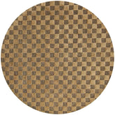 Cocoa Checkerboard 6' Round Rug