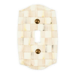 Mocha Check Single Toggle Switch Plate