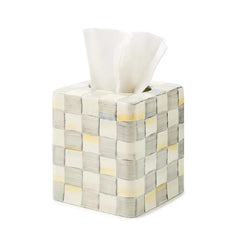 Sterling Check Boutique Tissue Box Cover