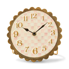 Courtly Check Scalloped Desk Clock