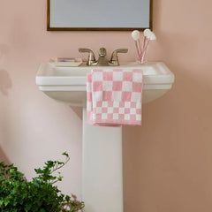 Rosy Check Hand Towel