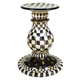 Mocha Check Ceramic Pedestal Table Base