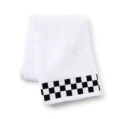 Bath Towel with Black Check Border