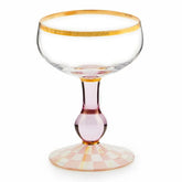 Rosy Check Coupe Glass