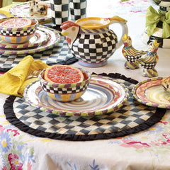 Violet Check Round Placemat