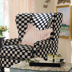 Rosy Check Reversible Scalloped Lumbar Throw Pillow