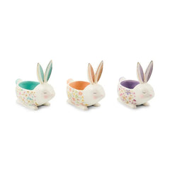 Posie Patch Ceramic Rabbit Candy Dishes, Set of 3