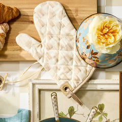 Mocha Check Oven Mitt