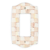 Mocha Check Single Rocker Switch Plate