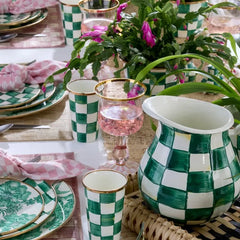 Rosy Check Wine Glass