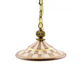 Courtly Check Flared Ceramic Pendant Lamp