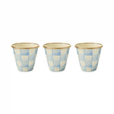 Sky Check Herb Pots, Set of 3