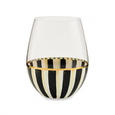 Sterling Stripe Stemless Wine Glass