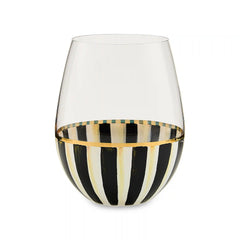 Courtly Stripe Stemless Wine Glass
