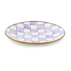 Violet Check Dinner Plate