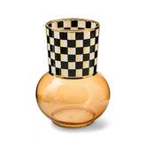 Sterling Check Glass Vase