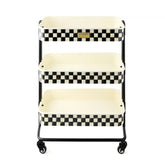 Violet Check 2-Tier Kitchen Cart