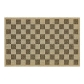 Black Check 3' x 5' Indoor/Outdoor Rug