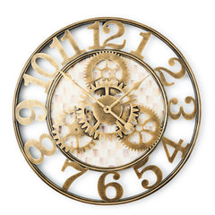 Courtly Check Large Farmhouse Wall Clock