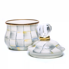 Sky Check Lidded Sugar Bowl