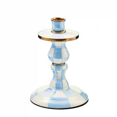 Violet Check Large Candlestick