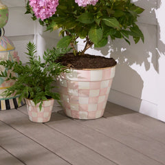 Mocha Check Extra Large Garden Pot