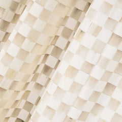 Mocha Check 84" Grommet Curtain Panel