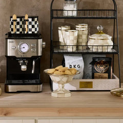 Mocha Check Small Compote