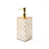 Mocha Check Glass Soap Pump