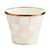 Mocha Check Small Garden Pot