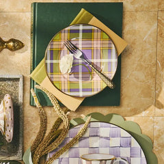 Tartan Violet Salad/Dessert Plate