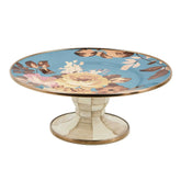 White Flower Market Small Pedestal Platter