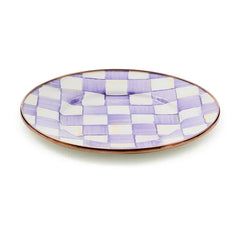 Violet Check Salad/Dessert Plate