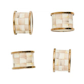 Courtly Check Napkin Rings, Set of 4