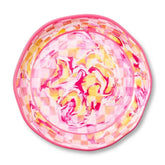 Pink Marble Check Melamine Large Platter