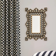 Courtly Check & Stripe Small Wall Mirror
