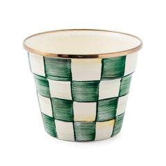 Mocha Check Small Garden Pot