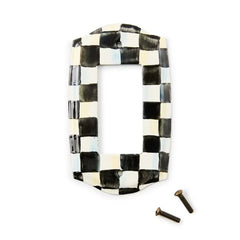 Courtly Check Single Rocker Switch Plate
