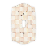 Mocha Check Single Toggle Switch Plate