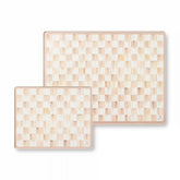 Emerald Check Glass Cutting Boards, Set of 2