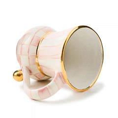 Mocha Check Ceramic Mug