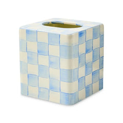 Sky Check Boutique Tissue Box Cover