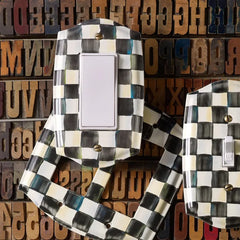 Courtly Check Single Rocker Switch Plate